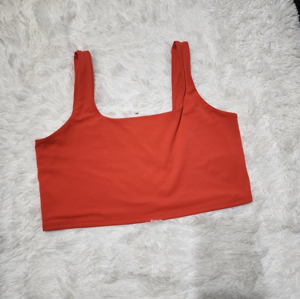 Orange Sleeveless Crop Top
